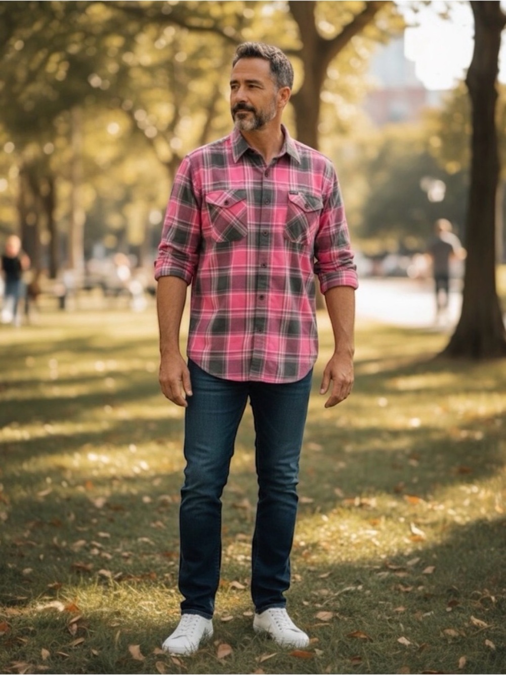 Dixxon Flannel x Shreddy pink plaid flannel, size L